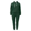 Women's Padded Drawstring Hooded Sweatshirt Long Sleeve Drawstring Trousers Piece Set