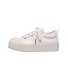 Summer thin breathable thick-soled canvas shoes women's new embroidered versatile white shoes casual shoes