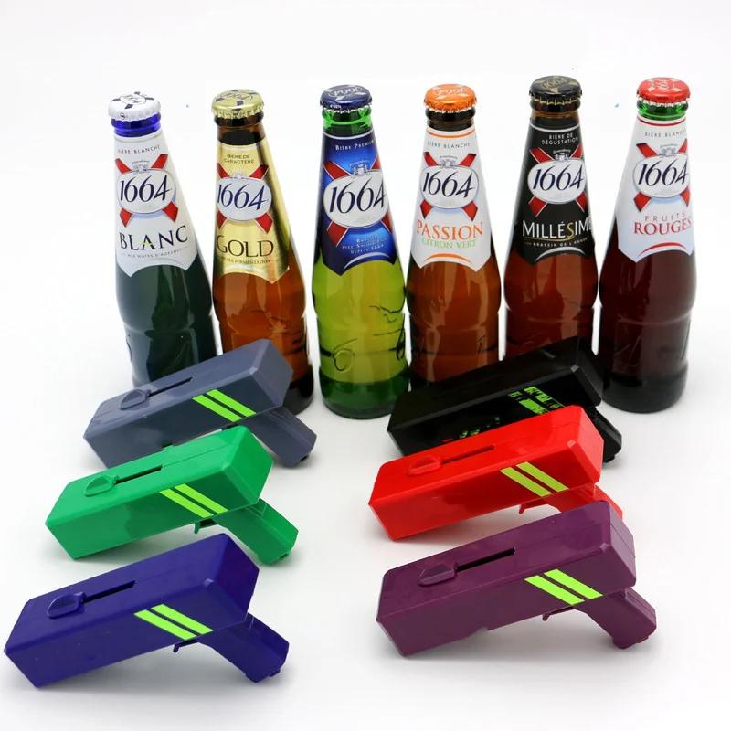 Lightweight Bottle Beer Opener Cap Gun Launcher Shooter Party Supplies Drinking Game Funny Toy Bar Tool Kitchen Gadget Accessories