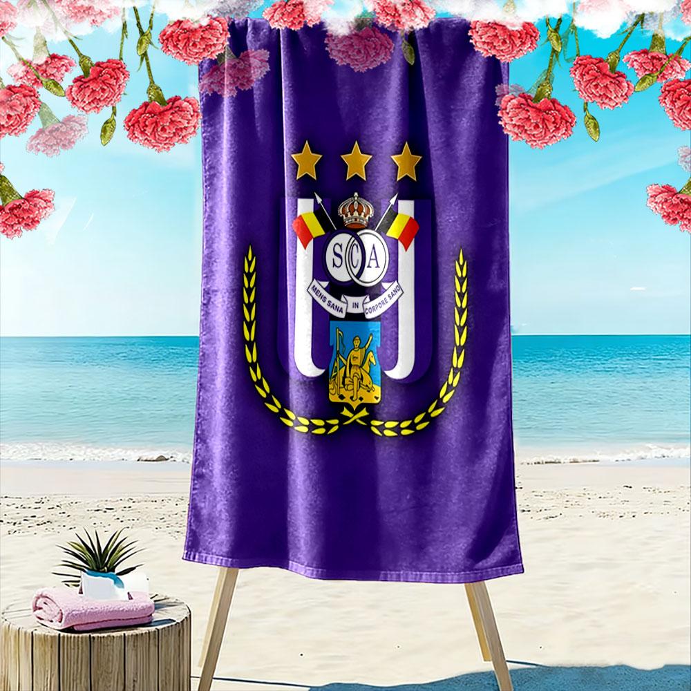 Goldenes Kronen-Emblem Harmonie Druck Strandtuch, schnell trocknend, geeignet für Reisen, Outdoor-Sport, Joggen, den Strand und Schwimmen, Geschenk