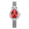 Elegant Diamond Crystal Quartz Watch for Women Fashion Golden Mesh Band Ladies Wristwatch Unique Design