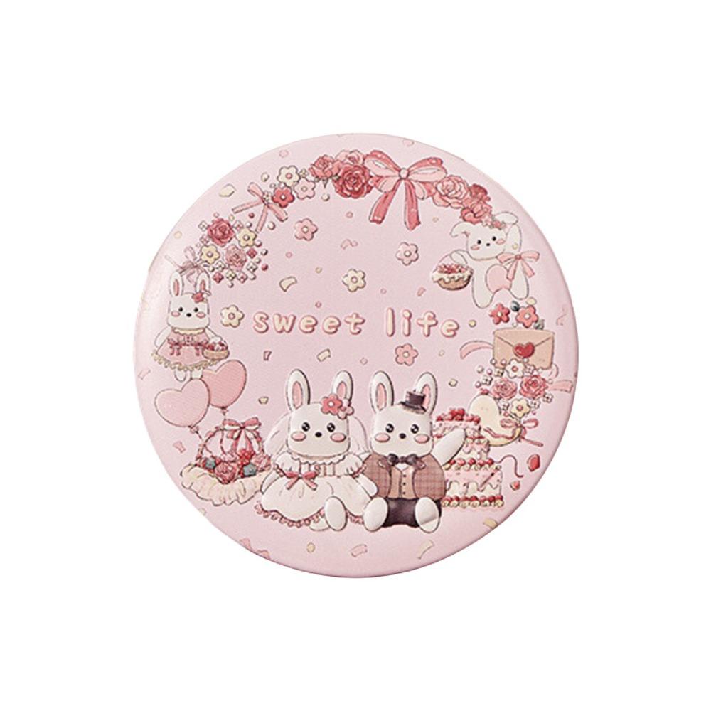 Round Candy Box Three-dimensional Pattern Biscuit Storage Box Earphone Container Tin Box  Wedding