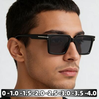 New Square Frame Myopia Sunglasses Unisex UV-protective Eyewear for Outdoor Activities Classic Driving Shades 0 To -4.0