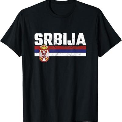New Limited Serbia Srbija Serbian Flag Proud Serb Design T Shirt Size S 5Xl
