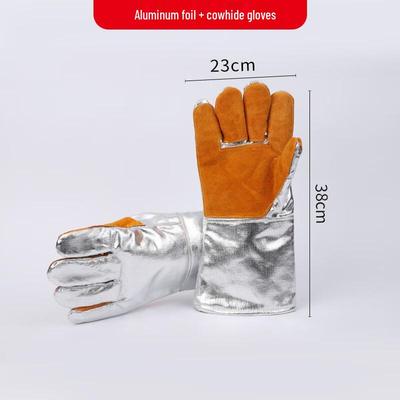 WEZHO Aluminum Foil Heat Resistant Industrial Gloves