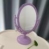 Rotating Double-Sided Makeup Mirror for Dressing Table - Princess Touch-up Mirror for Girls' Bedroom or Dormitory.