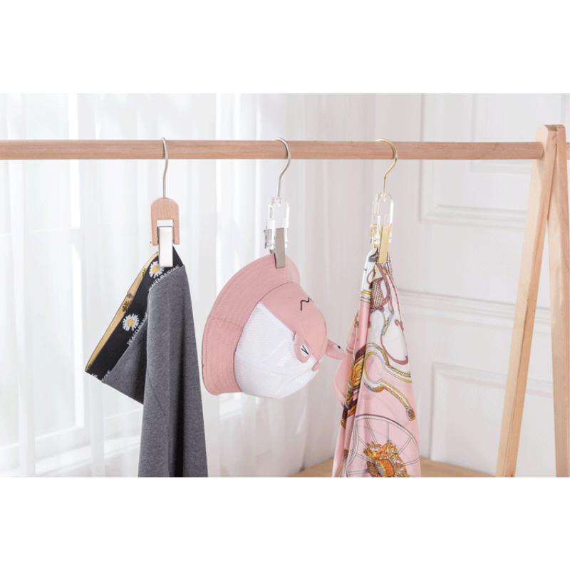 10Pcs Acrylic Hair Extension Hanger for Clothes Laundry Hanging Storage Clips Non-Slip Stylish Design Ideal for Clothes Hats