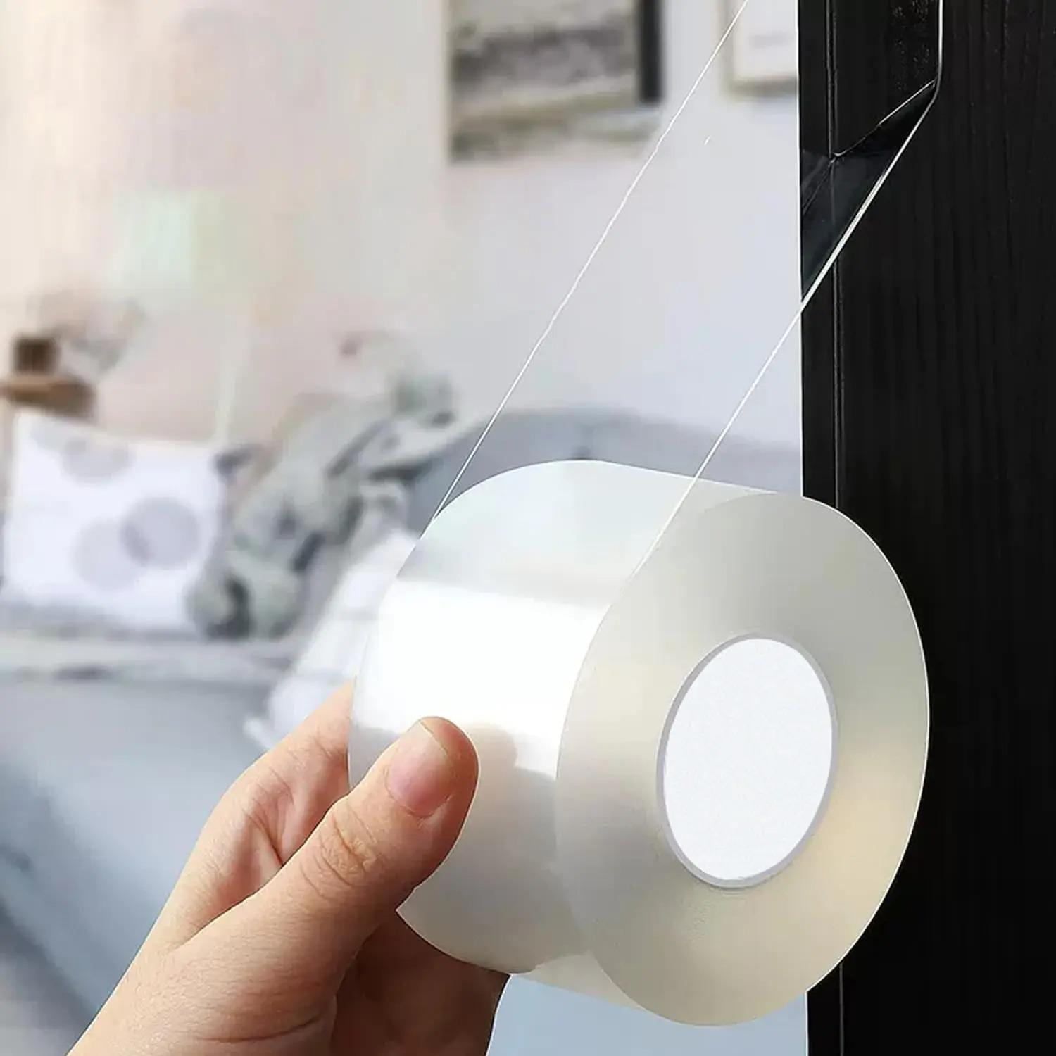 

1pc Super Strong Waterproof Duct Tape - Versatile Adhesive for Walls, Plastics, Glass, Wood & Metal - Ideal for DIY Home 5m чистий