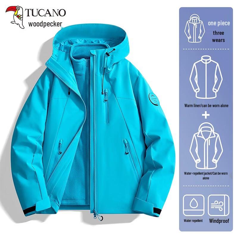 Tucano Women's Loose Hooded Outdoor Windbreaker and Waterproof Jacket