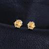 JewelryPalace Round Natural Yellow Citrine 925 Silver Stud Earrings for Women Statement Fashion Gemstone Jewelry Gift