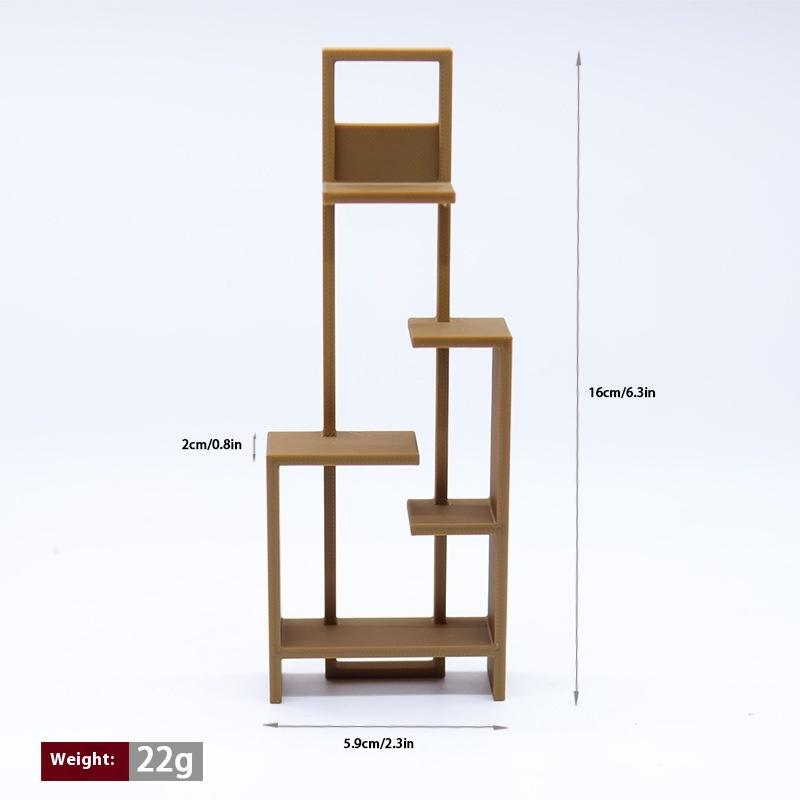 1Pc 1:12 Dollhouse Miniature Display Storage Shelf Rack Toy for Children Dollhouse Decoration Accessories