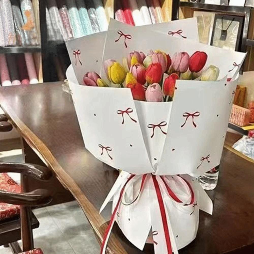Two Color Bouquet Packaging Paper Waterproof Flower Wrapping Paper Flowers Packing  Gift Decorative