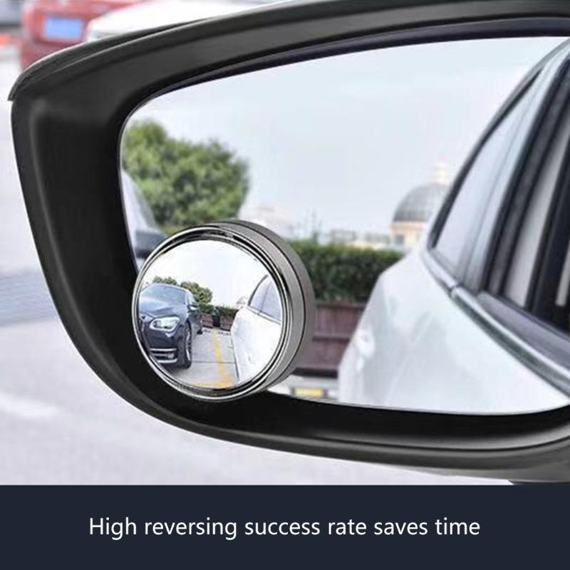 Blind Spots Auxiliary Mirrors Round Glass Frameless Convex General  Fit Car Safety Mirror Simple Use for Car SUV Truck