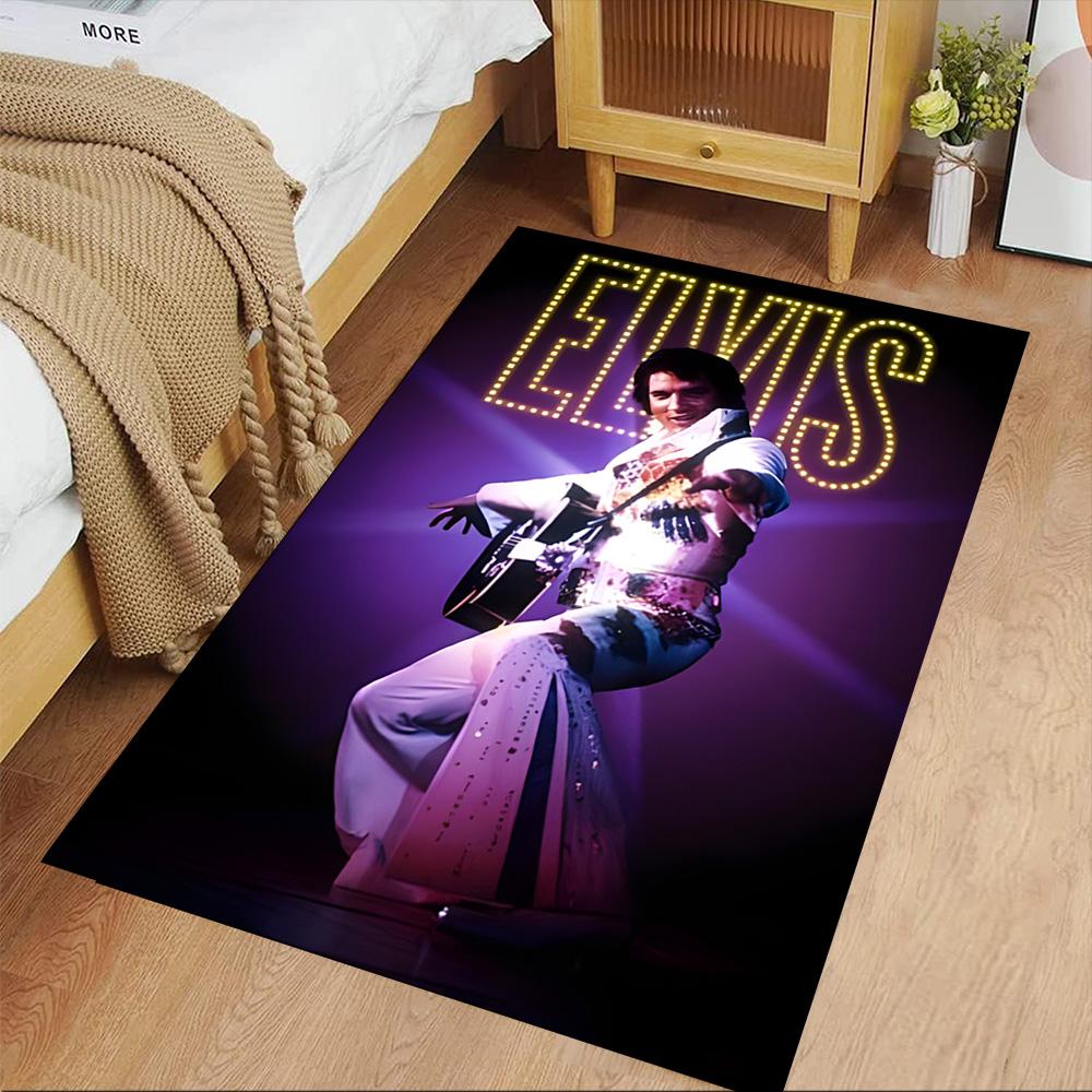 Elvis Presley Floor Mat Design for Hallway Dormitory Entryway Bedrooms Antislip Carpet Anime Office Decor Birthday/Christmas Gift