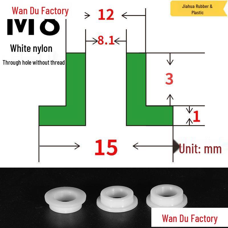 T-Shaped Nylon Insulating Bushing Spacer for M3-M35 Threads