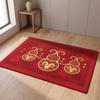Cartoon Lamb Sheep Year Floor Mat Blessing Words Welcome Door Mat New Year Anti Slip Mat  Kitchen
