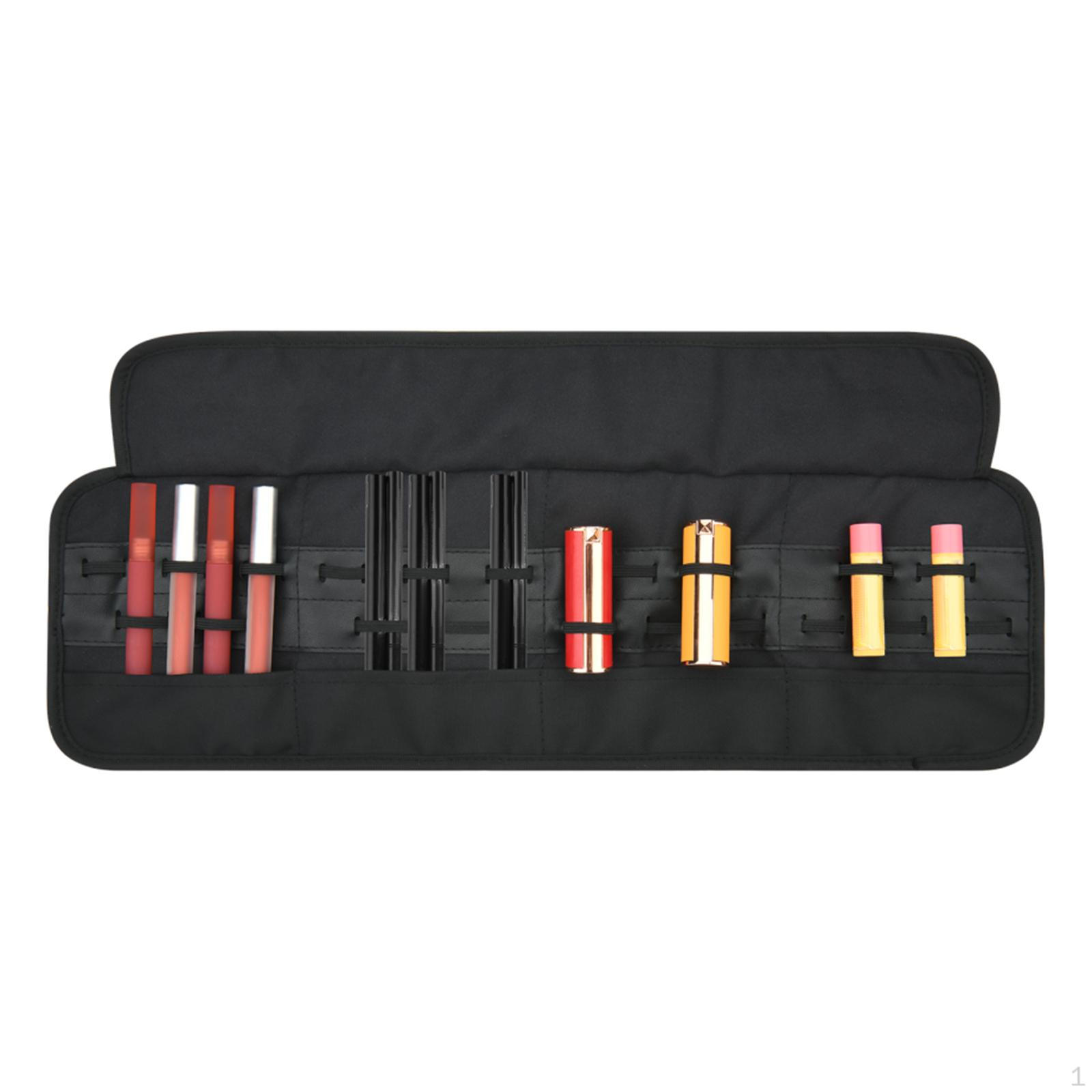 

Lipstick Organizer Case Pouch Casual Travel Lip Gloss Holder Roll up Makeup Bag for Office Outdoor