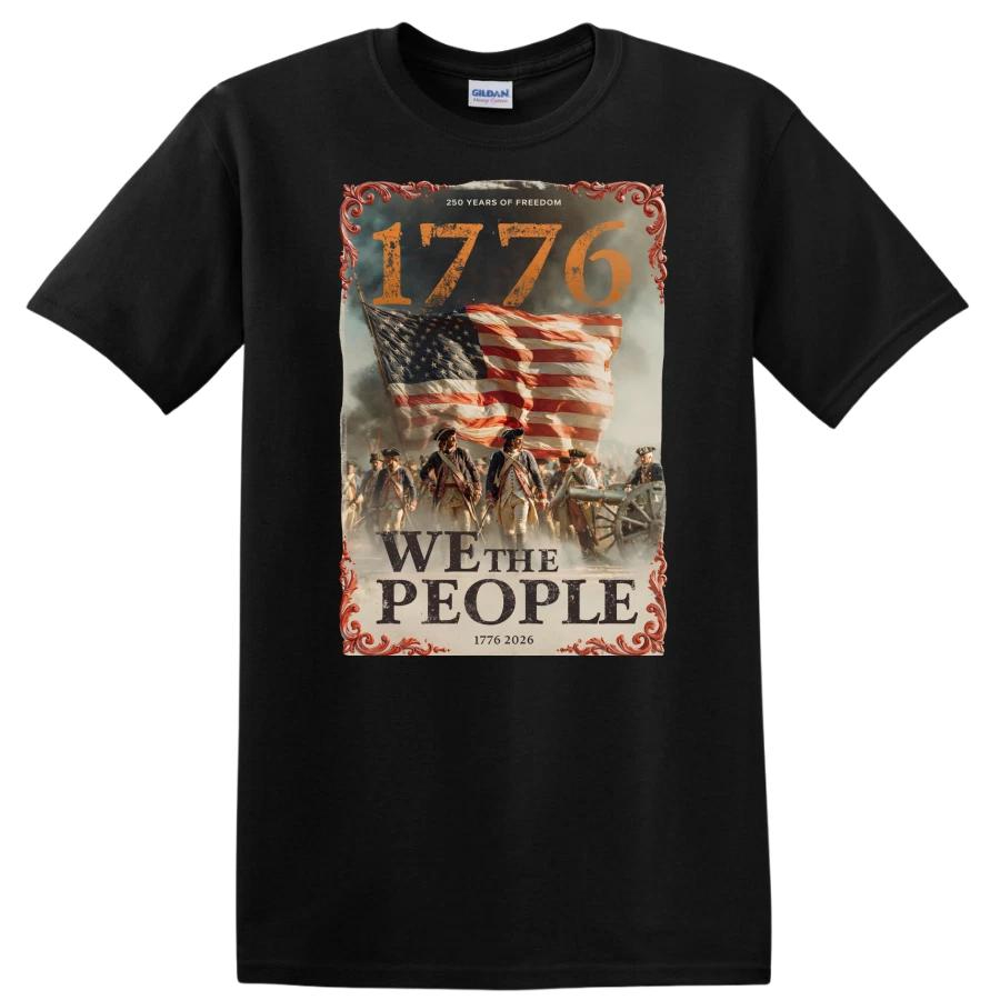1776 We The People T Shirt 250 Years Freedom Patriot Flag Vintage America Tee XS