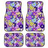 Pink Donuts Heavy Duty Rubber Floor Mats Set 4 PCS Car SUV Truck & Van-All Weather Protection Rugs