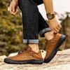 Spring/Autumn Men's Handmade Retro Shoes Large Size Casual Shoes Leather Rubber Bottom Handmade Car Men's Leather  Boots