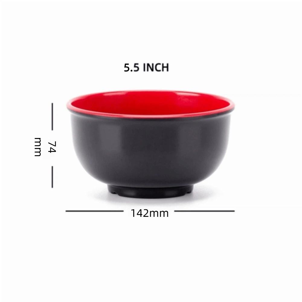 Japanese Style Melamine Bowls Black Red Salad Bowls New Food Containers  Tableware