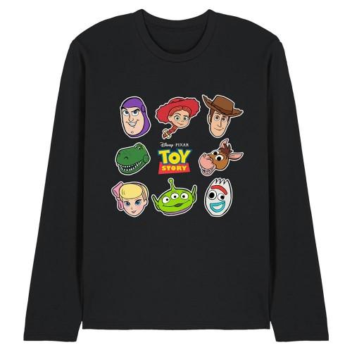 Toy Story Unisex Adult Character Faces Long-Sleeved T-Shirt