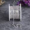 1 Roll Crystal Chain For Diy Necklace Wedding Decoration Accessories(ss6  Silver)