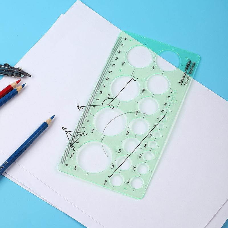 Golden Monkey 4303 Multifunctional Circle Drawing Template Ruler for Students