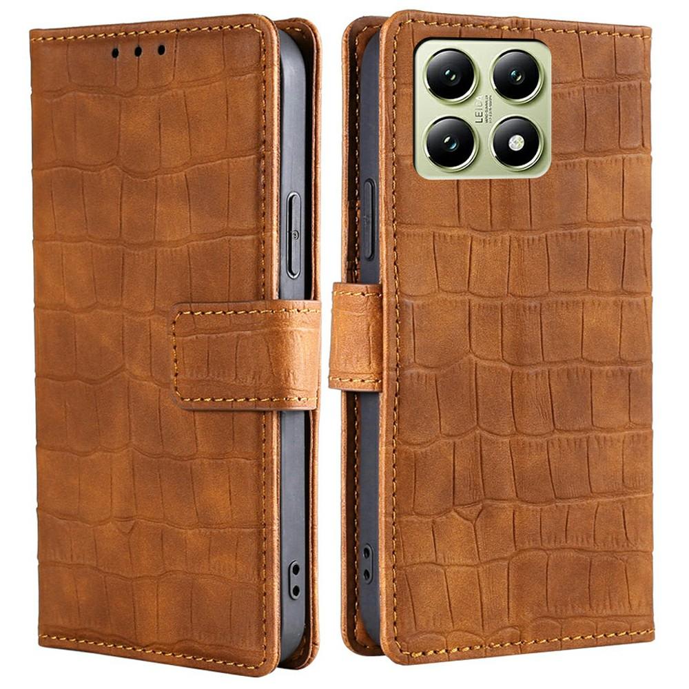For Xiaomi 14T Case Crocodile Texture PU Leather Phone Cover