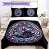 Skunk Tech Glass Pattern Bedding,Quilt Set Quilt Cover Pillowcase Home Birthday Gift (1 * Duvet Cover + 2 * Pillowcase, Without Core)