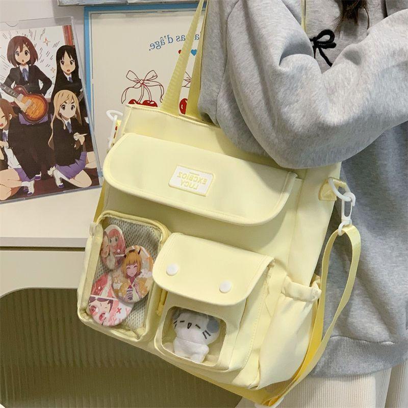 Y2K Fresh and Sweet Girl Ulzzang Ita Bag Japanese Ins College Style Crossbody Bag Large Capacity Women's Daily Commuting Toy Bag