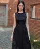 Julie And Kara 24Ss Julie29 Secret Garden Aura Seersucker Dress Black