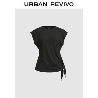 UR Women's 2025 Summer Side-Tie Short Sleeve T-Shirt