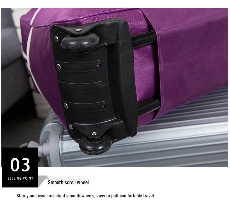 Korean Style Large Travel Trolley Bag - Lightweight, Foldable Carry-On for Women, Men & Students