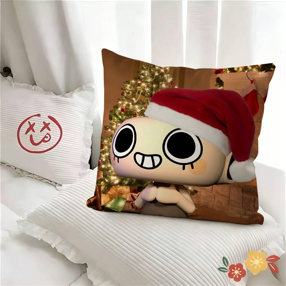 pc Shelly Xmas Skin Pillow Case Fashion Square Pillowcase Bedroom Sofa Room Ins Decoration Leisure