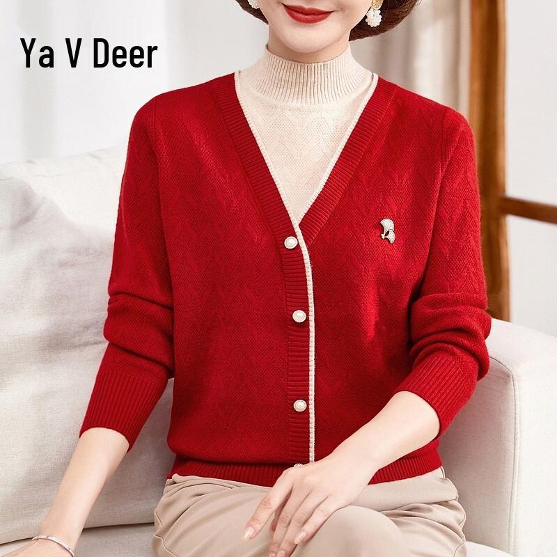 Yalu Women s Faux Two-Piece Knit Sweater 4XL