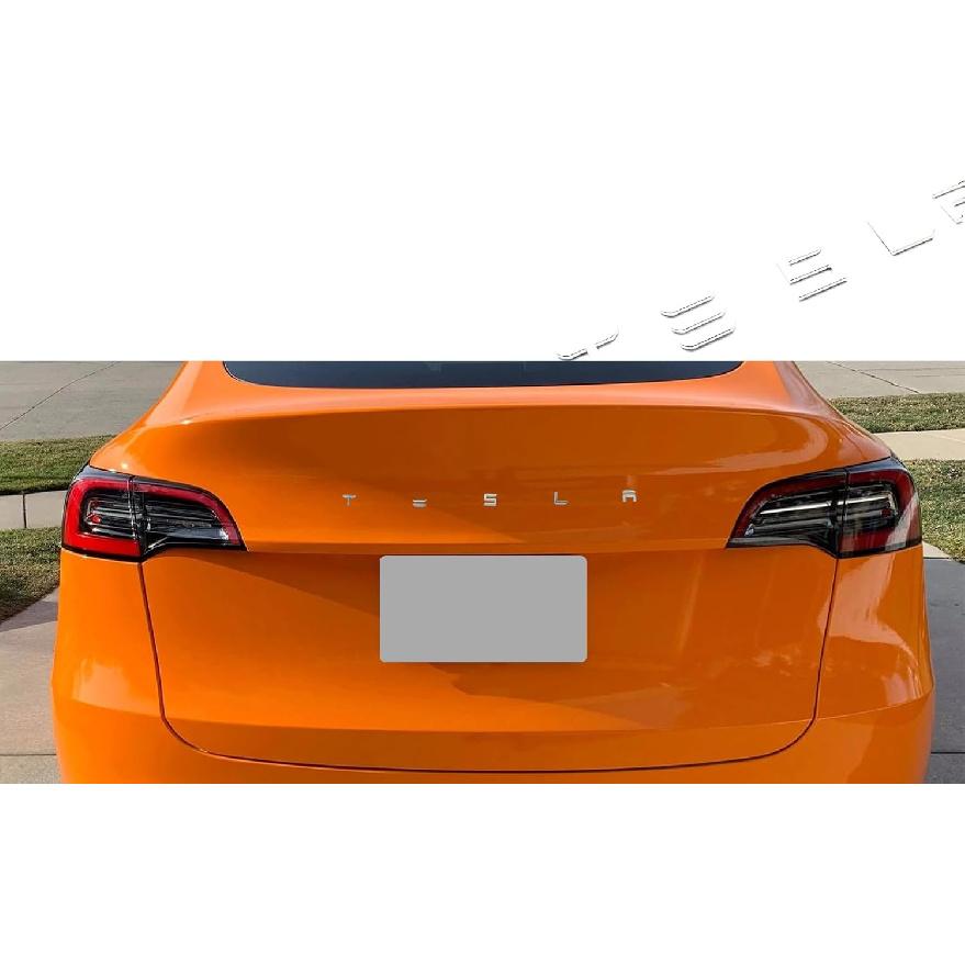 YHCDSEA for Tesla Model 3/Y Tailgate ert Letters Emblems ABS Material Compatible with Model 3 Y S X Series Accessories (Matte Black)
