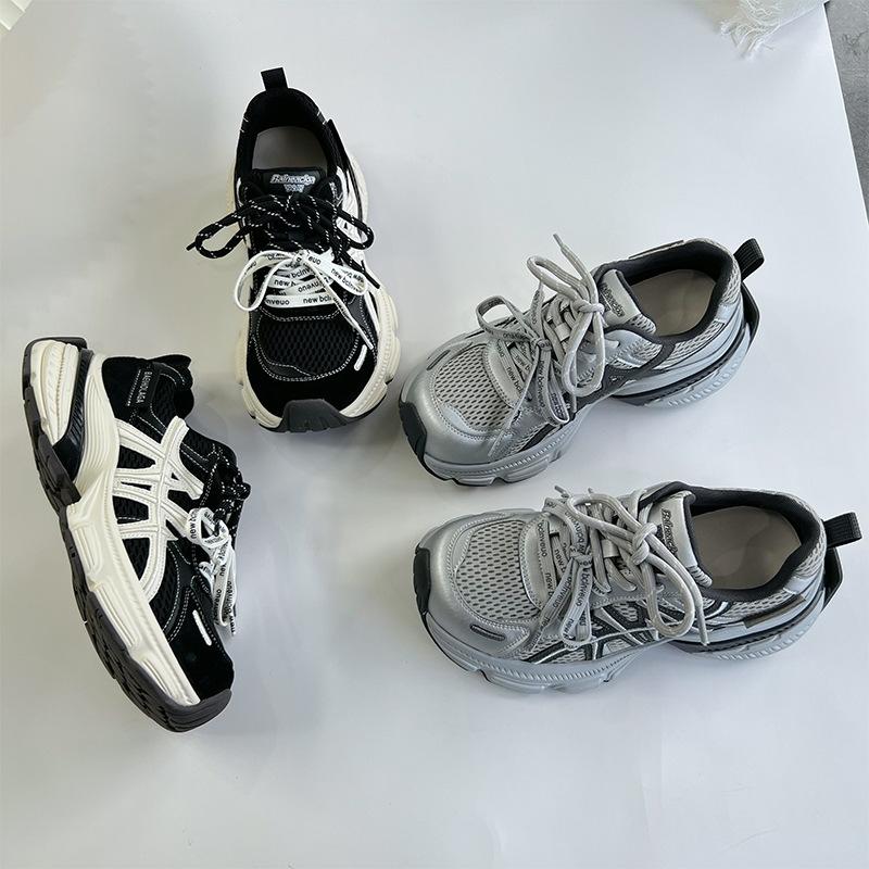 Leather Dad Shoes Women's 2025 Autumn New Platform Pair of Shoelaces Sports Shoes Casual Versatile Shoes Children