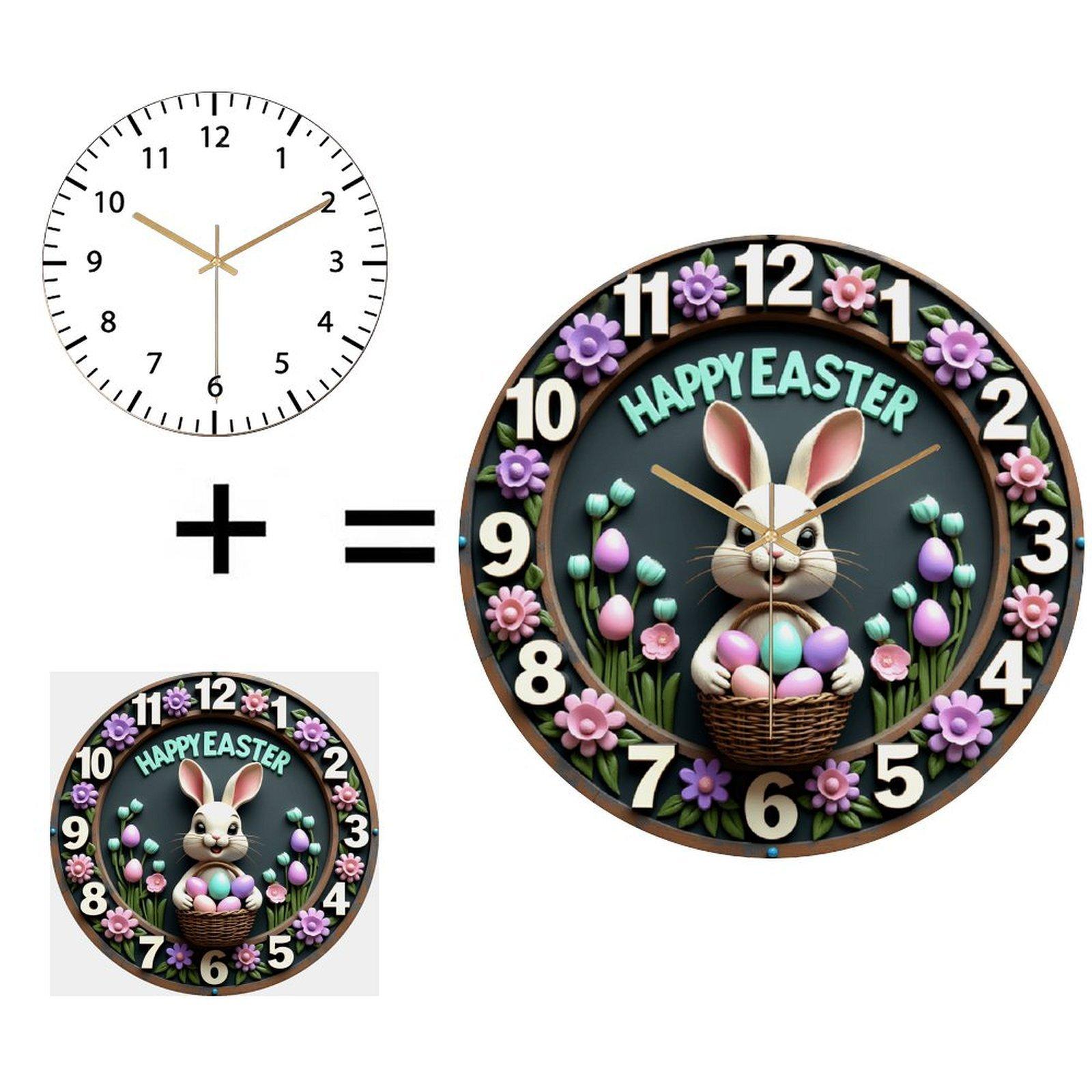 12 Inch Diameter Glass Wall Clock Representing a Smart and Practical Purchase (White,12 in(30.48cm))