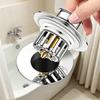 Sink Drain Plug Brass Odor-Proof Pop-Up Core Push-Down Basin Drain Modern Minimalism Universal Accessory for Bathroom