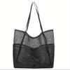 Travel Beach Bag With Mesh Compartments For Swimsuit And Toiletry Storage