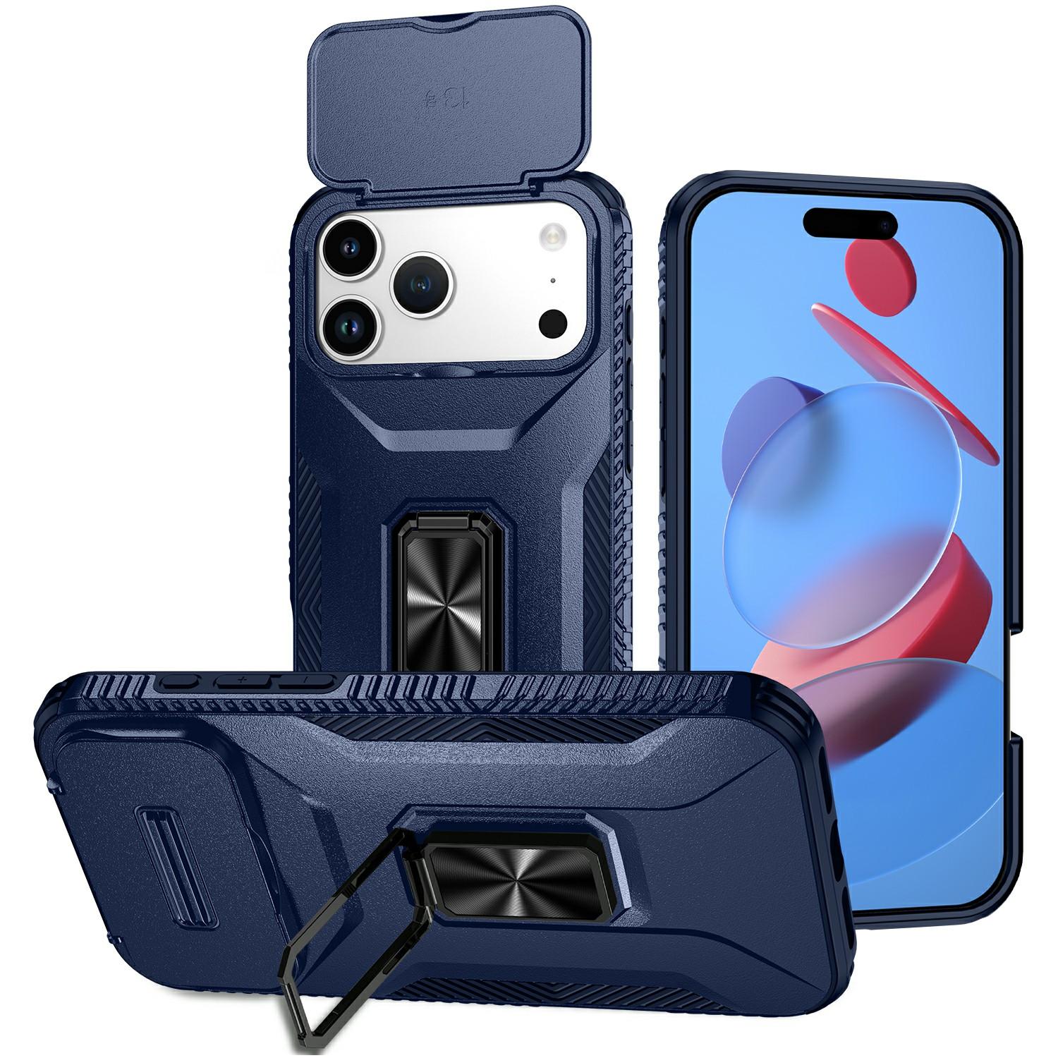 Чехол для iPhone 17 Pro Max Camshield с подставкой, TPU + PC, противоскользящий чехол для телефона G