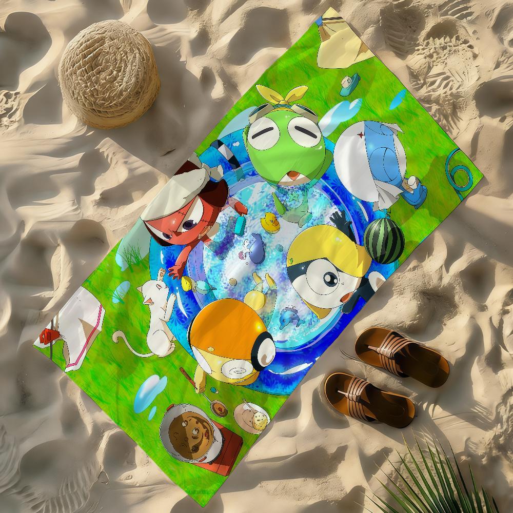 

Keroro Gunsou Frog Towel Soft Lightweight Anti-Sand Large Beach Towel Quick-Drying Bath Sports Family W40*H60(CM)