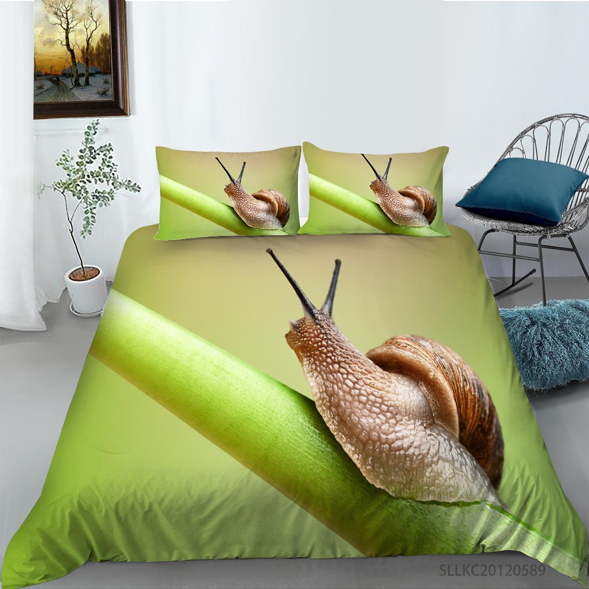 

3D Насекомые Цифровая Печать Пододеяльник Наволочка Набор из Двух Трех Предметов Полиэстер Односпальный EU single 135*200