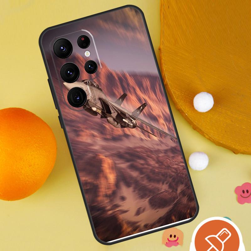 F14 Fighter Tomcat Phone Case For Samsung Galaxy S25 Ultra S24 S22 S21 Ultra S9 S10 S20 Plus S23 FE Funda Cover