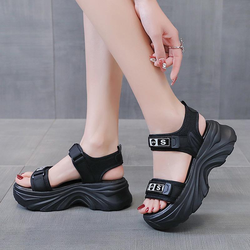 Sports sandals women's summer platform new Velcro beach shoes college style is good with casual women's shoes