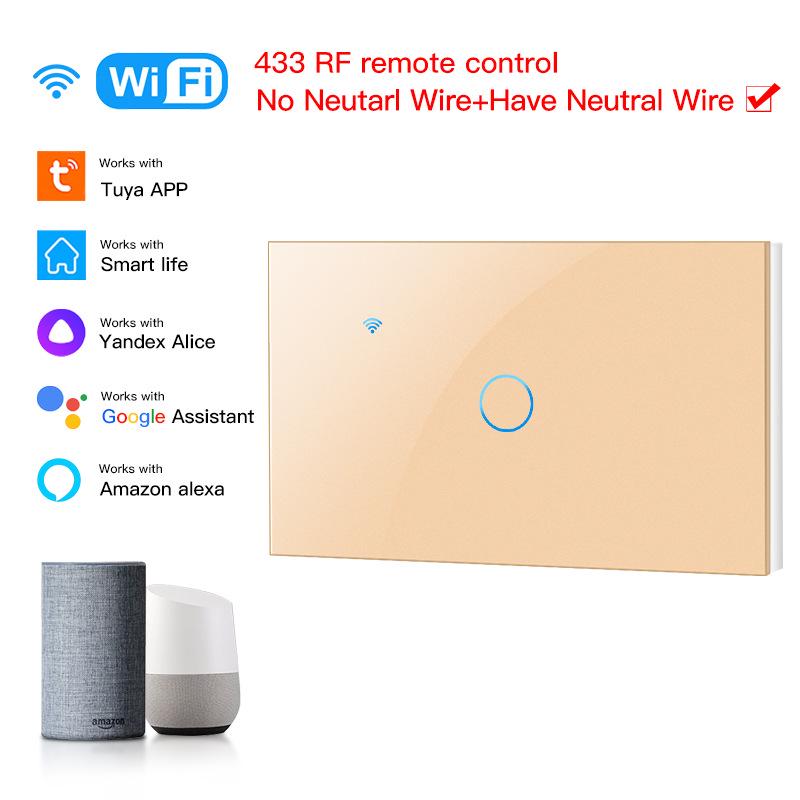 Graffiti Smart Voice-Controlled WiFi Touch Switch Panel, Alexa-Compatible, US Specifications