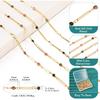 Pandahall 6.56 Feet 16K Gold Plated Stainless Steel Chains Rhinestone Paperclip Chains Crystal Chains Jewelry Craft Chains for DIY Necklace Bracelet