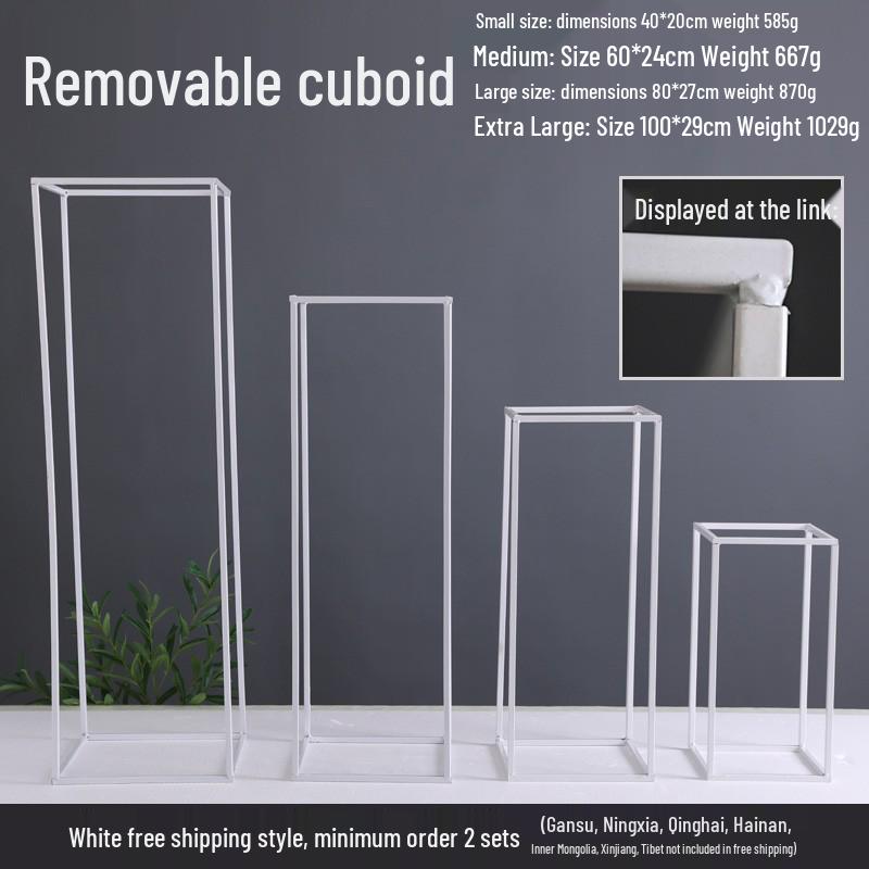 Żelazny Kwiatowy Stojak Kolumnowy do Dekoracji Uliczki Weselnej