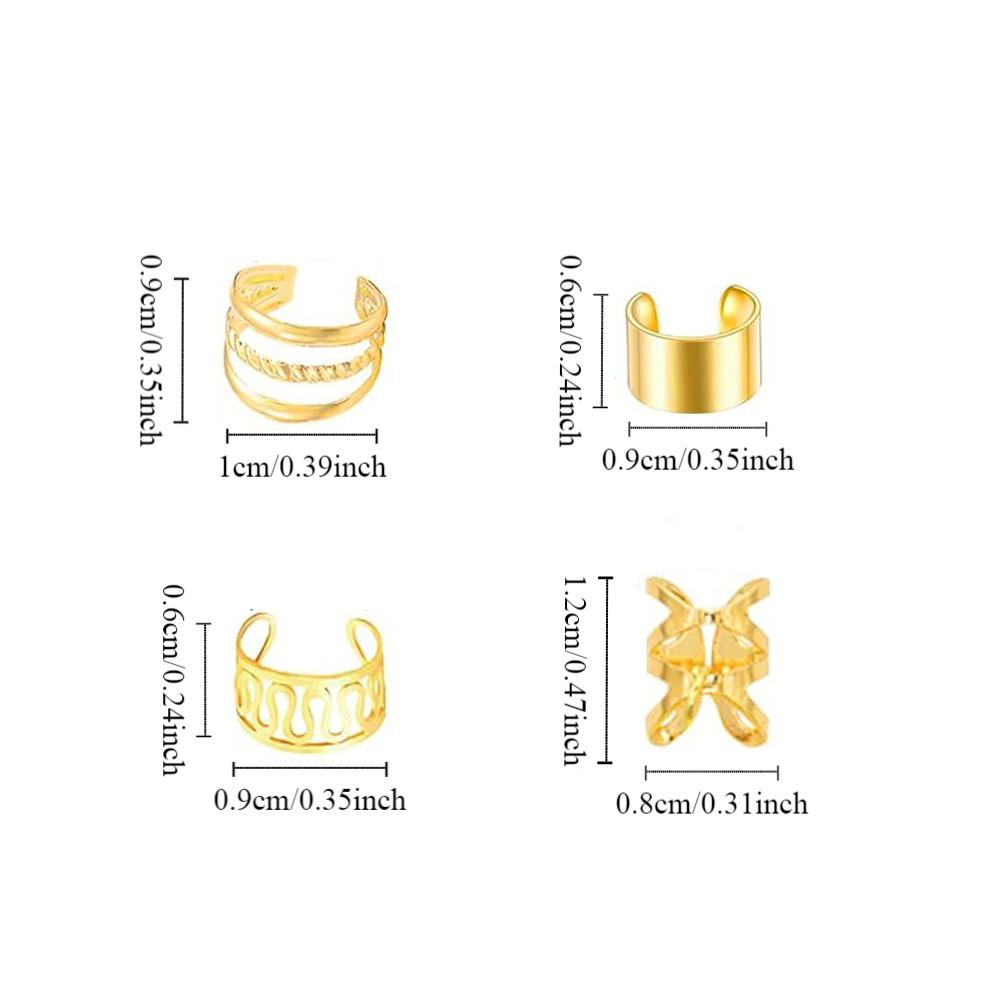 40PCS Multi Style Hair Braid Tubes Gold and Silver Braids Hair Beads Hair Jewelry